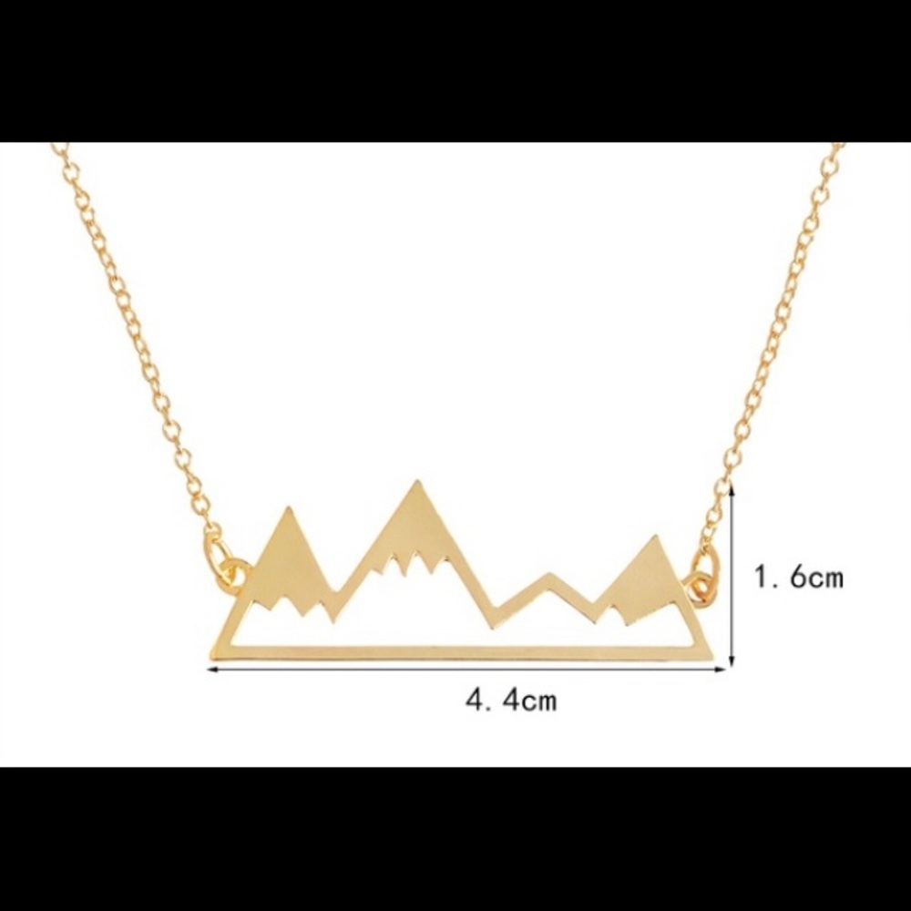 Mountain top necklace in gold - Picture 3 of 5